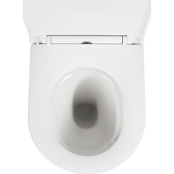 Унитаз-компакт безободковый AN Areta с крышкой микролифт (система смыва Торнадо) фото 12