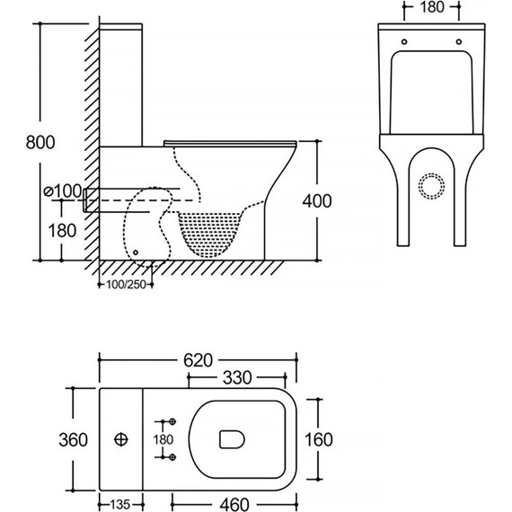 Унитаз-компакт безободковый AN Stone с крышкой микролифт фото 17