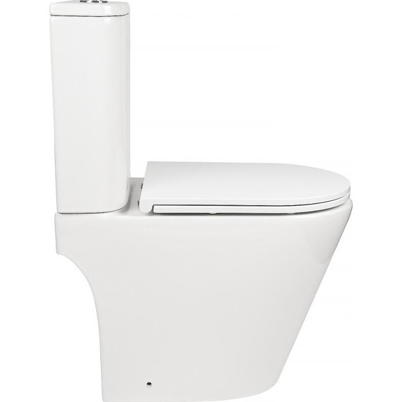 Унитаз-компакт безободковый AN Areta с крышкой микролифт (система смыва Торнадо) фото 3