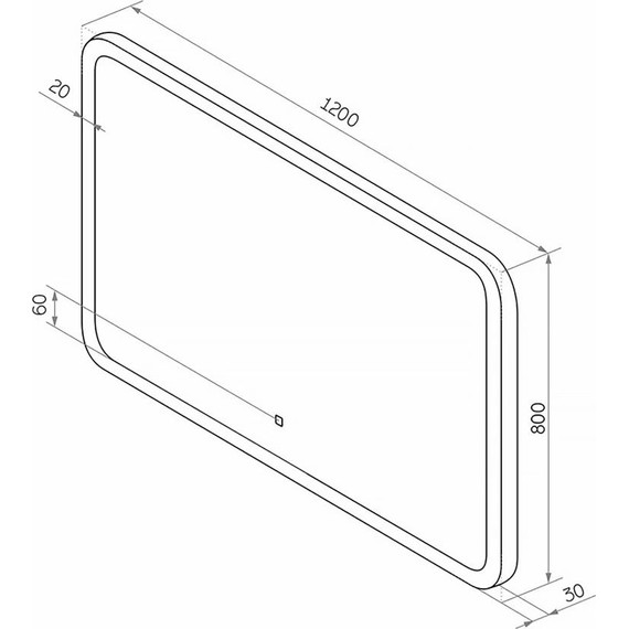 Зеркало для ванной комнаты AN Самба 120 см (сенсорный выключатель, диммер температуры, антизапотеватель) фото 4