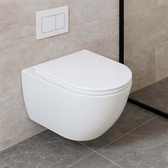 Унитаз подвесной безободковый AN Sky с крышкой микролифт (система смыва Торнадо) фото 15