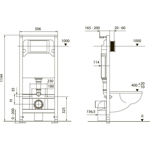 Инсталляция для подвесного унитаза TECEspring S401204 (кнопка чёрная матовая) - 7 Инсталляция для подвесного унитаза TECEspring S401204 (кнопка чёрная матовая) фото 7