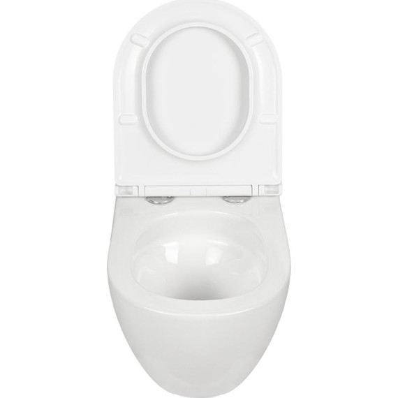 Унитаз подвесной безободковый AN Sky с крышкой микролифт (система смыва Торнадо) фото 8