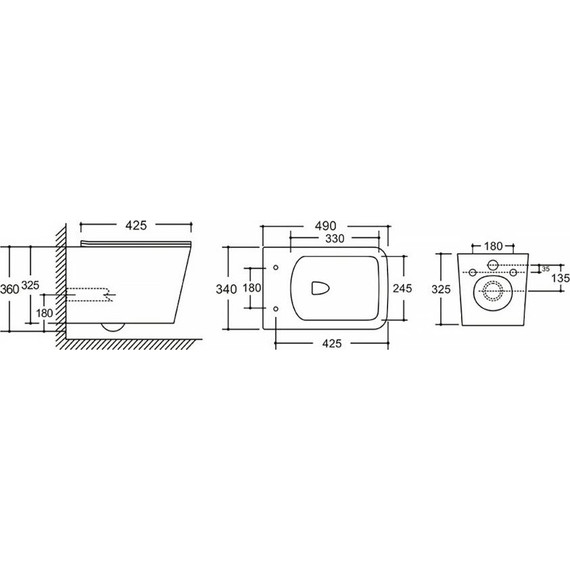 Унитаз подвесной безободковый AN Iron с крышкой микролифт - 16 Унитаз подвесной безободковый AN Iron с крышкой микролифт фото 16