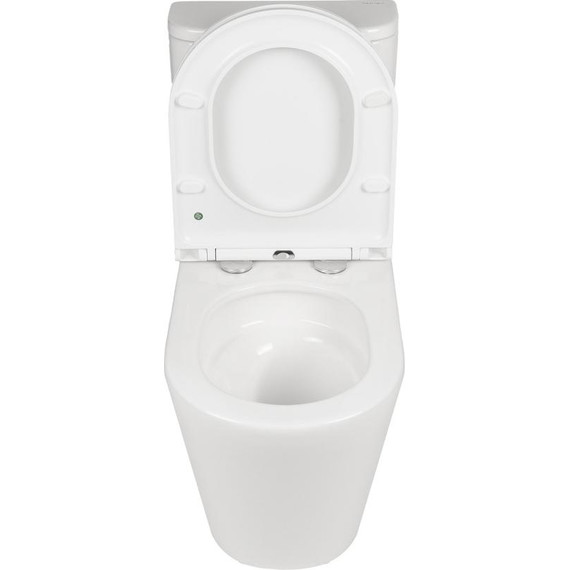 Унитаз-компакт безободковый AN Areta с крышкой микролифт (система смыва Торнадо) фото 8