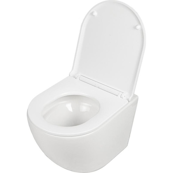 Унитаз подвесной безободковый AN Sky с крышкой микролифт (система смыва Торнадо) фото 13