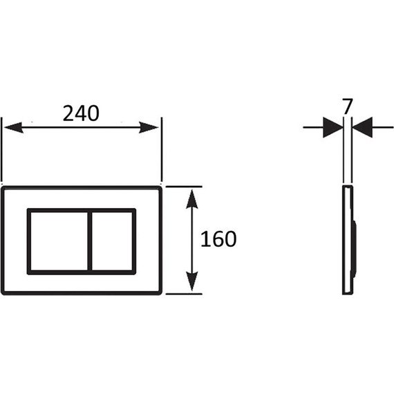 Кнопка смыва AN Slim-3, хром глянцевый фото 2