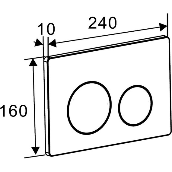 Кнопка смыва AN-2, белый глянцевый фото 2