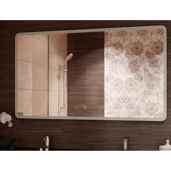 Зеркало для ванной комнаты AN Самба 120 см (сенсорный выключатель, диммер температуры, антизапотеватель) фото 3