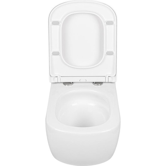 Унитаз подвесной безободковый AN Solana с крышкой микролифт (система смыва Торнадо) фото 6