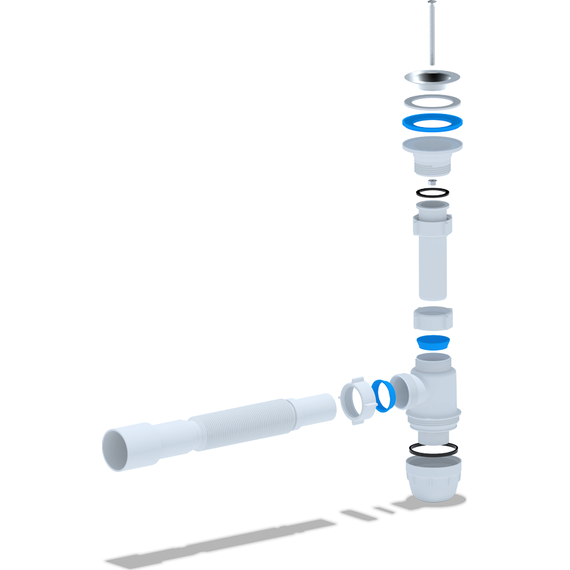 Сифон для умывальника Ани Пласт BM1016 фото 2
