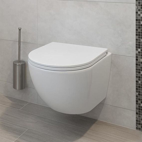 Унитаз подвесной безободковый AN Sky с крышкой микролифт фото 15