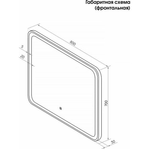 Зеркало для ванной комнаты AN Джаз 80 см фото 7