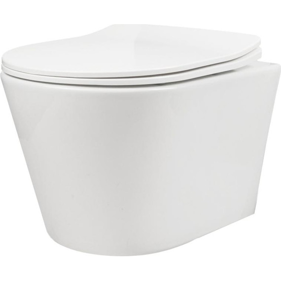 Унитаз подвесной безободковый AN Atria с крышкой микролифт (система смыва Торнадо) фото 3