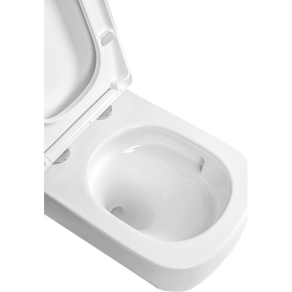 Унитаз подвесной безободковый AN Solana с крышкой микролифт (система смыва Торнадо) фото 10