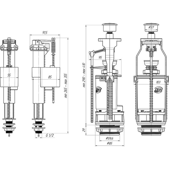 Сливной механизм Ани Пласт WC8510C фото 2