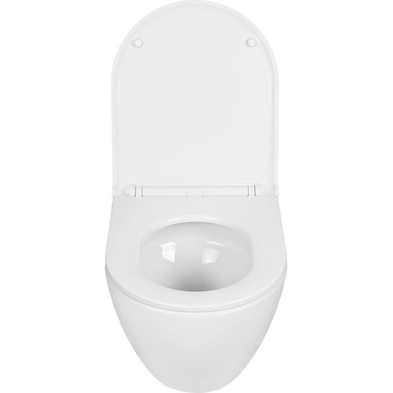 Унитаз подвесной безободковый AN Sky с крышкой микролифт (система смыва Торнадо) фото 7