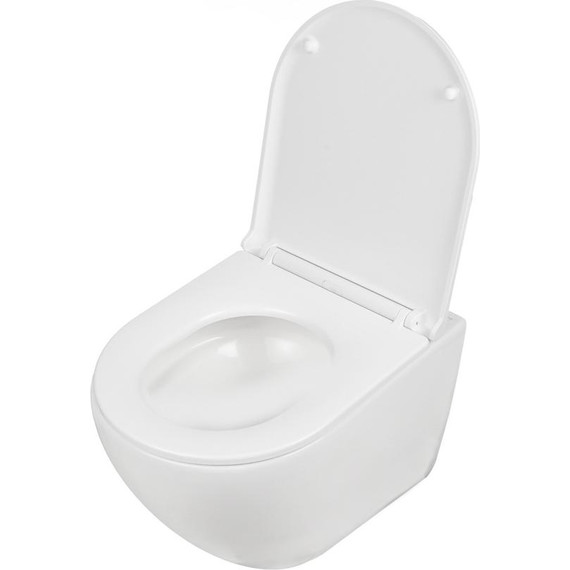 Унитаз подвесной безободковый AN Bloom с крышкой микролифт (система смыва Торнадо) фото 13