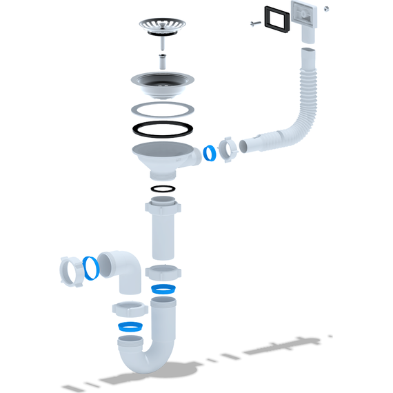 Сифон для мойки Ани Пласт D0145S фото 2