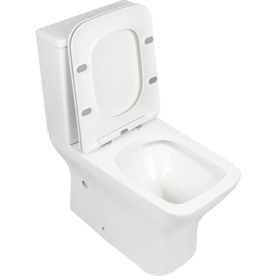 Унитаз-компакт безободковый AN Stone с крышкой микролифт фото 4