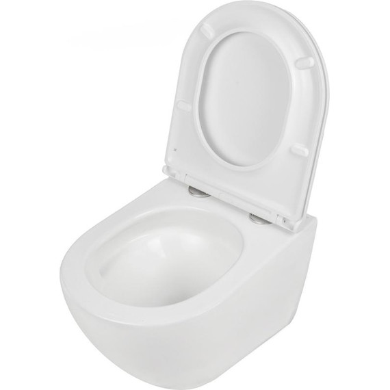 Унитаз подвесной безободковый AN Bloom с крышкой микролифт (система смыва Торнадо) фото 14