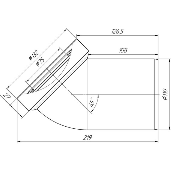 Колено для унитаза Ани Пласт W4220 фото 2