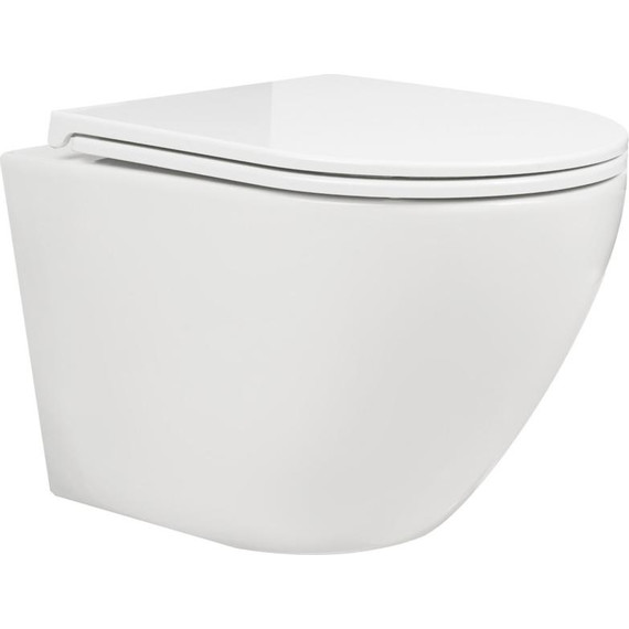 Унитаз подвесной безободковый AN Sky с крышкой микролифт фото 2