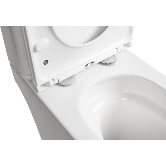 Унитаз-компакт безободковый AN Areta с крышкой микролифт (система смыва Торнадо) фото 13