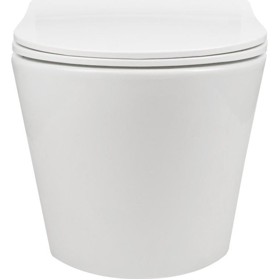 Унитаз подвесной безободковый AN Atria с крышкой микролифт (система смыва Торнадо) фото 6