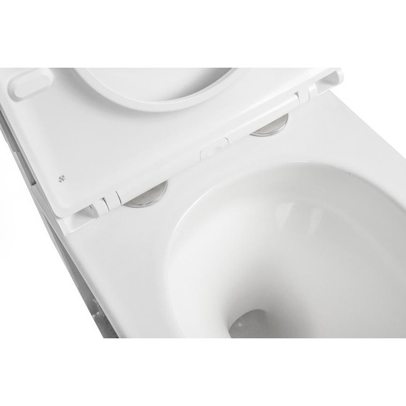 Унитаз подвесной безободковый AN Bloom с крышкой микролифт (система смыва Торнадо) фото 9