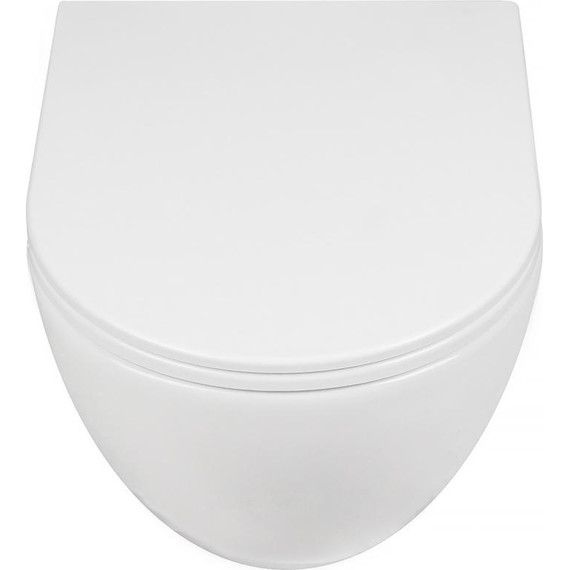 Унитаз подвесной безободковый AN Bloom с крышкой микролифт (система смыва Торнадо) фото 3