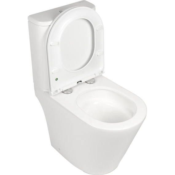 Унитаз-компакт безободковый AN Areta с крышкой микролифт (система смыва Торнадо) фото 7