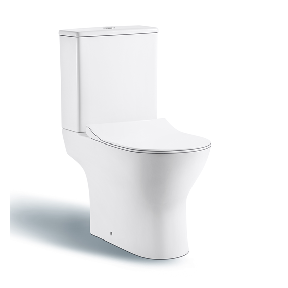 Унитаз-компакт безободковый Taliente Arte AR35045 с крышкой микролифт, Цвет производителя: белый фото 2