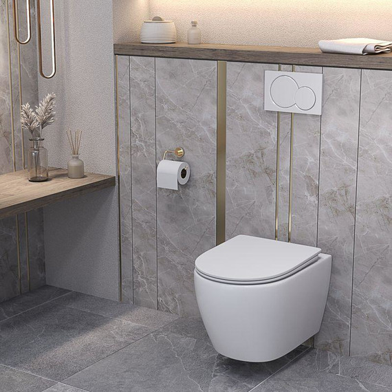 Унитаз подвесной безободковый Taliente Amato Esteso T3 AE65053 с крышкой микролифт (система смыва Торнадо) фото 7