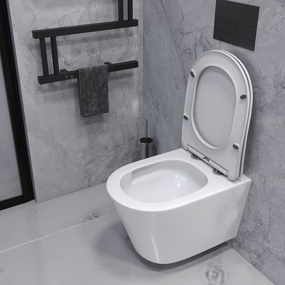 Унитаз подвесной безободковый Taliente Altamarea T3 AL65003 с крышкой микролифт (система смыва Торнадо) фото 6