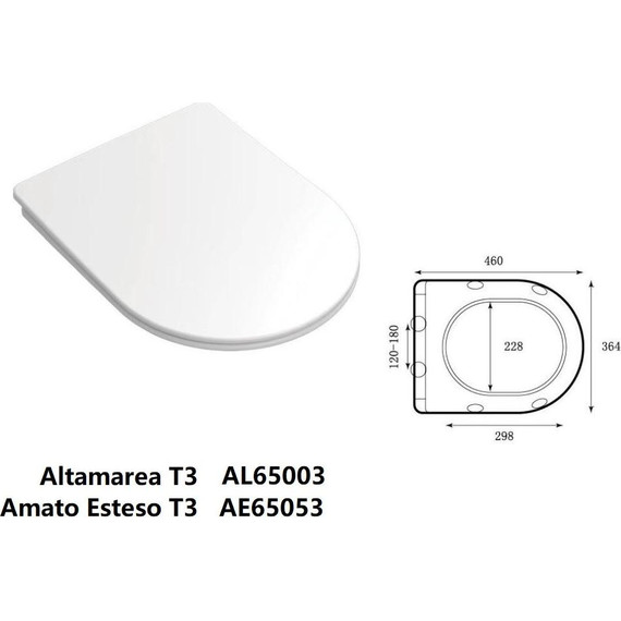 Унитаз подвесной безободковый Taliente Altamarea T3 AL65003 с крышкой микролифт (система смыва Торнадо) фото 9