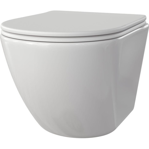 Унитаз подвесной безободковый Taliente Amato Vortex AM45005 с крышкой микролифт (система смыва Торнадо) - 3 Унитаз подвесной безободковый Taliente Amato Vortex AM45005 с крышкой микролифт (система смыва Торнадо) фото 3