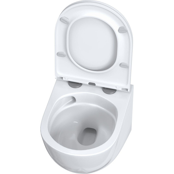 Унитаз подвесной безободковый Taliente Amato Vortex AM45005 с крышкой микролифт (система смыва Торнадо) - 4 Унитаз подвесной безободковый Taliente Amato Vortex AM45005 с крышкой микролифт (система смыва Торнадо) фото 4