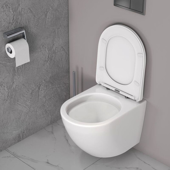 Унитаз подвесной безободковый Taliente Amato Tornado 3 AM55003 с крышкой микролифт (система смыва Торнадо) - 6 Унитаз подвесной безободковый Taliente Amato Tornado 3 AM55003 с крышкой микролифт (система смыва Торнадо) фото 6