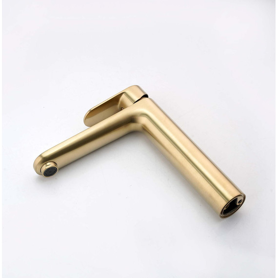 Смеситель для раковины высокий Aquatek Ника AQ1804BG, золото фото 2