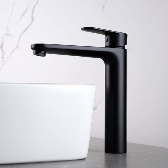 Смеситель для раковины высокий Aquatek Ника AQ1804MB, чёрный матовый - 6 Смеситель для раковины высокий Aquatek Ника AQ1804MB, чёрный матовый фото 6