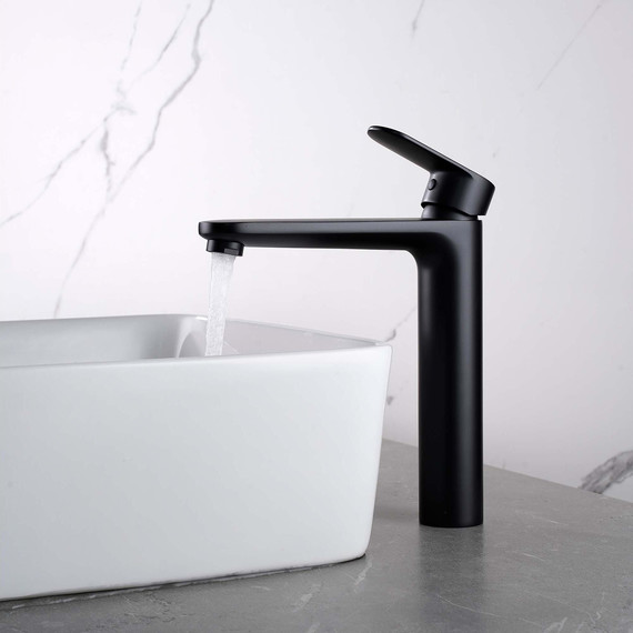 Смеситель для раковины высокий Aquatek Ника AQ1804MB, чёрный матовый - 7 Смеситель для раковины высокий Aquatek Ника AQ1804MB, чёрный матовый фото 7