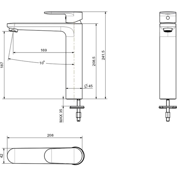 Смеситель для раковины высокий Aquatek Ника AQ1804MB, чёрный матовый - 8 Смеситель для раковины высокий Aquatek Ника AQ1804MB, чёрный матовый фото 8