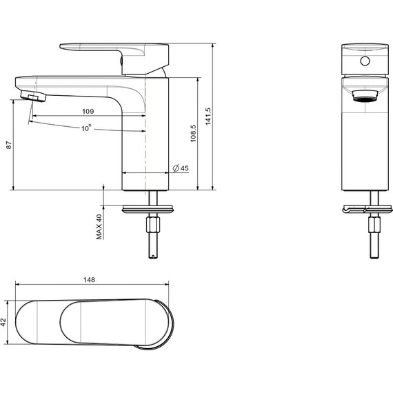 Смеситель для раковины Aquatek Ника AQ1810MB, чёрный матовый - 8 Смеситель для раковины Aquatek Ника AQ1810MB, чёрный матовый фото 8