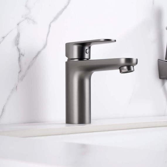 Смеситель для раковины с лейкой для биде Aquatek Ника AQ1812BGM, оружейная сталь - 8 Смеситель для раковины с лейкой для биде Aquatek Ника AQ1812BGM, оружейная сталь фото 8