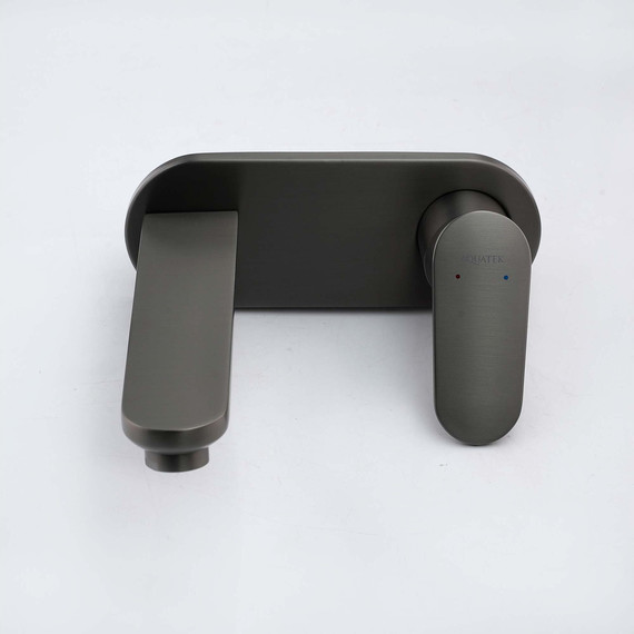 Смеситель для раковины настенный Aquatek Ника AQ1813BGM, оружейная сталь фото 2