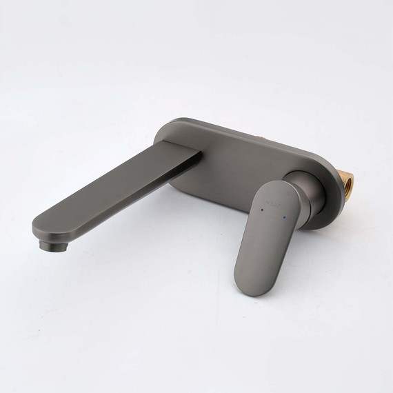 Смеситель для раковины настенный Aquatek Ника AQ1813BGM, оружейная сталь фото 3