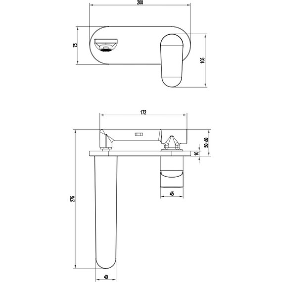 Смеситель для раковины настенный Aquatek Ника AQ1813CR фото 8