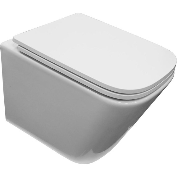 Унитаз подвесной безободковый Azario Armonia AZ-2403 с крышкой микролифт (Система смыва торнадо) фото 2