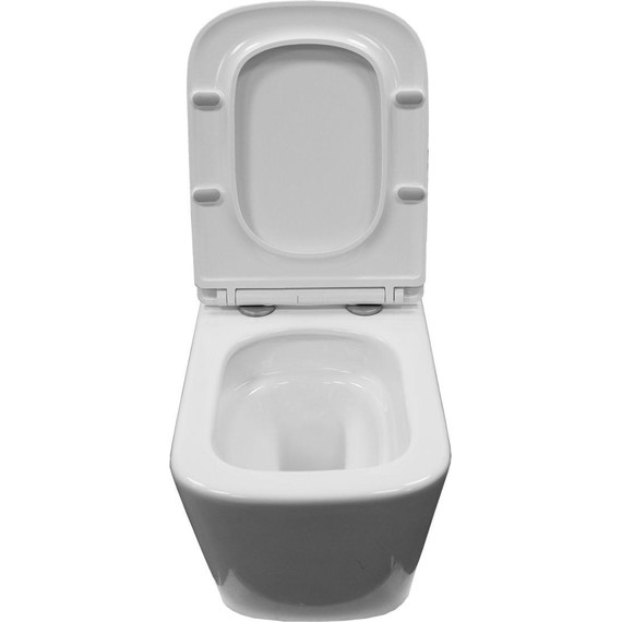 Унитаз подвесной безободковый Azario Armonia AZ-2403 с крышкой микролифт (Система смыва торнадо) фото 5